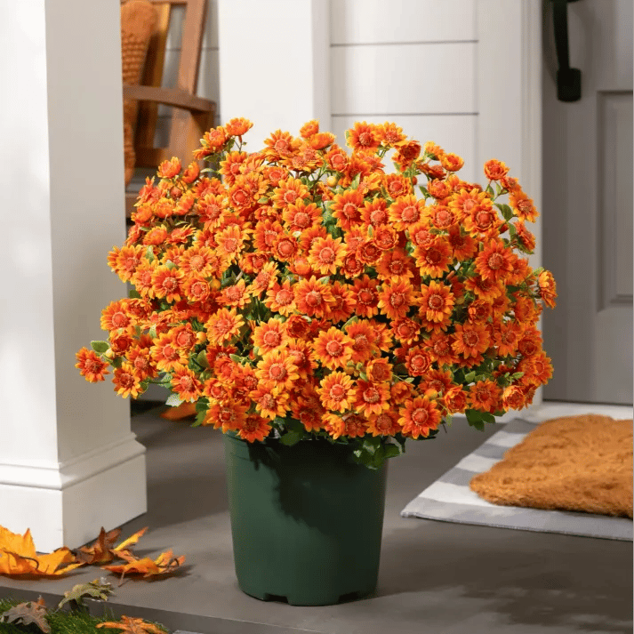 đ„ Konstgjorda utomhusblommor i form av krysantemum â UV-bestĂ€ndiga, vattentĂ€ta, vindtĂ€ta