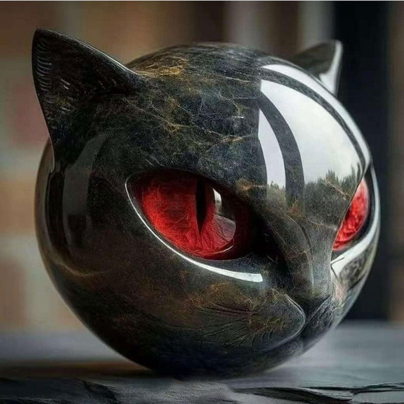 đ„SISTA DAGENS 50% RABATT - StĂ„tlig bostadsaccent och raffinerat presentmĂ€sterverk - skulptur av svart katt