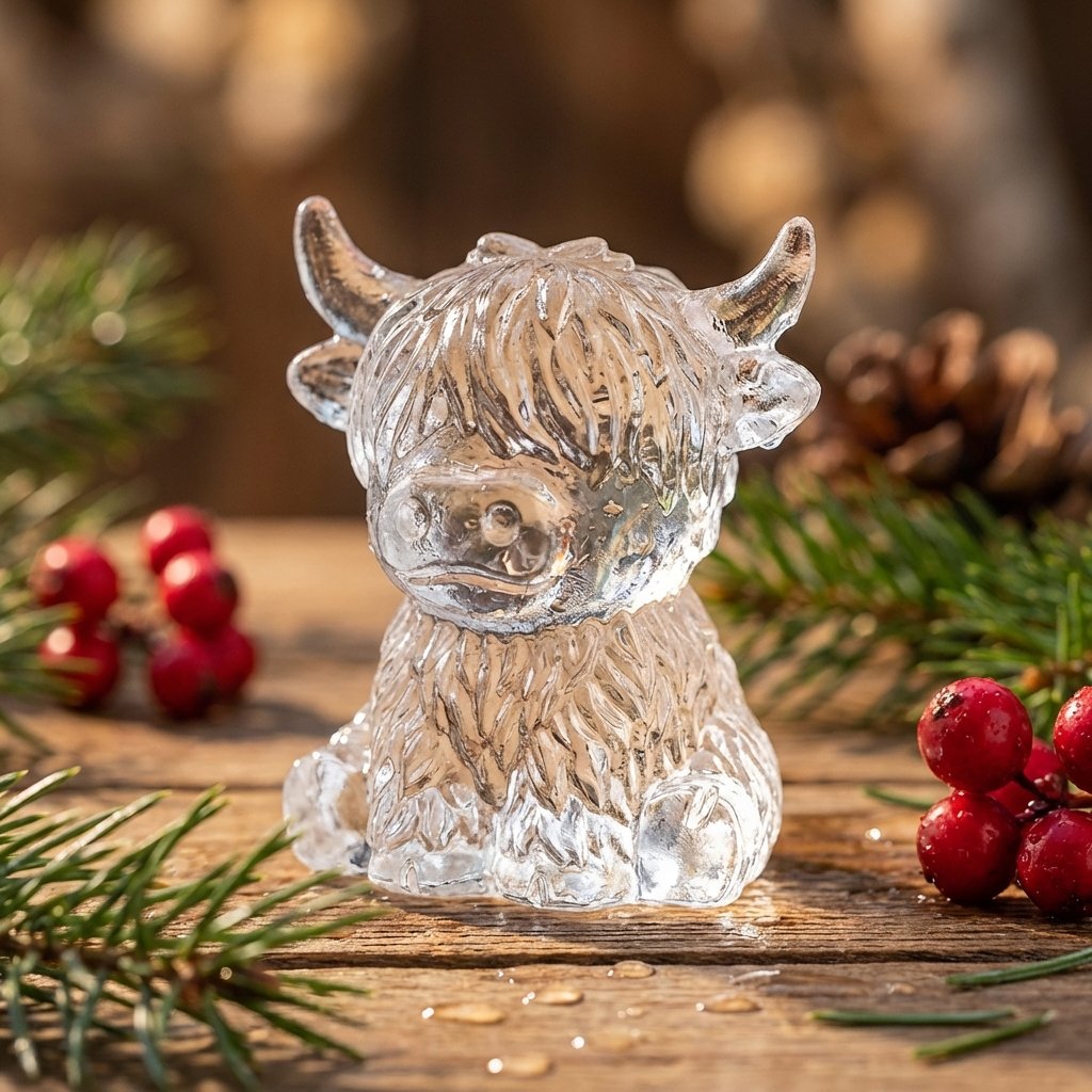 🐮 Mini-Eiswürfelform „Hochlandkuh“ – Niedliche 3D-Eiswürfel für Getränke, Partys und Geschenke