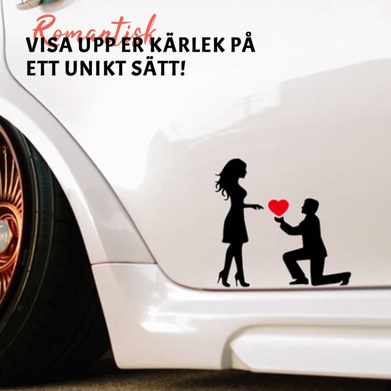💍 Romantisk Bilklistermärke – Kärleksfullt Frieri! 🚗❤️