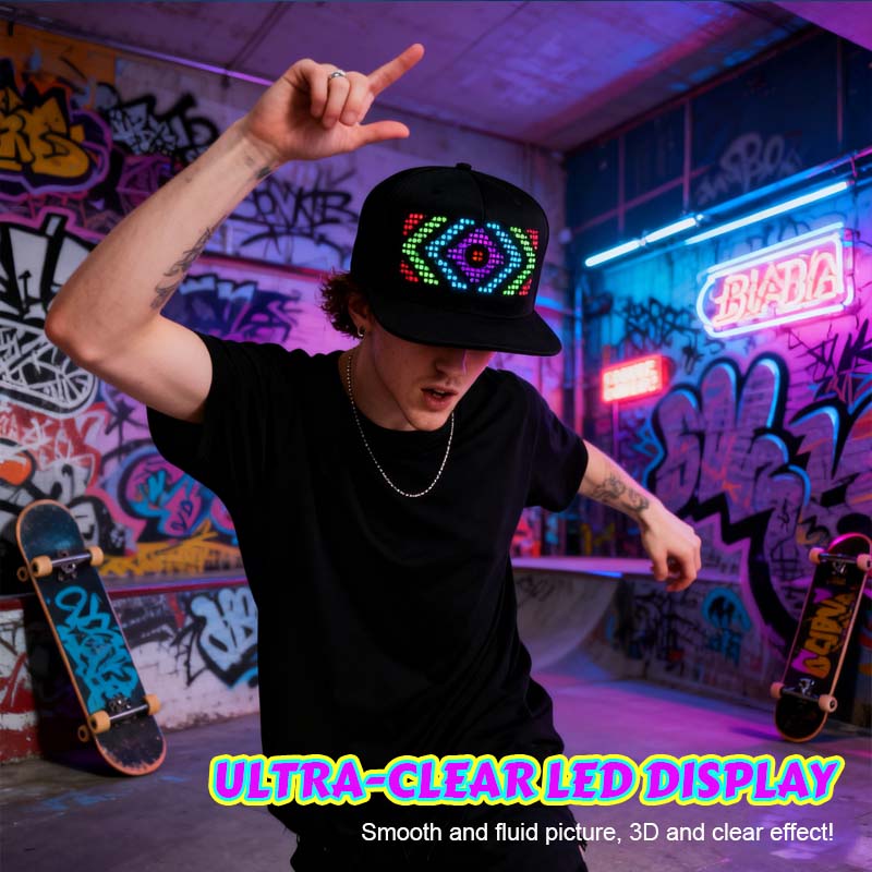 🏆Blomstrande försäljning⚡ Försäljningen överstiger 50 000 enheter! 💖 LED-displayhatt i fullfärg