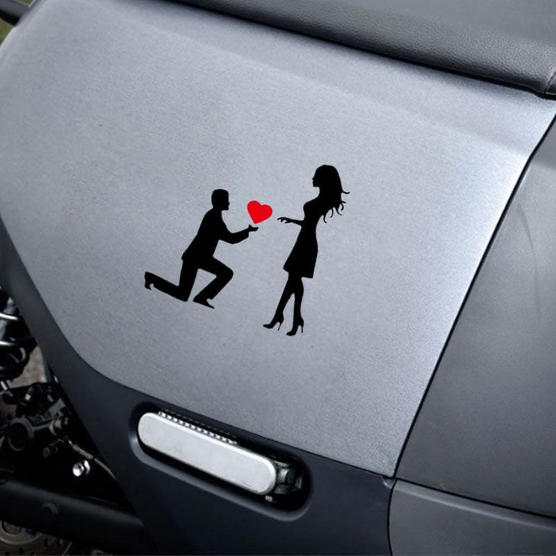 💍 Romantisk Bilklistermärke – Kärleksfullt Frieri! 🚗❤️