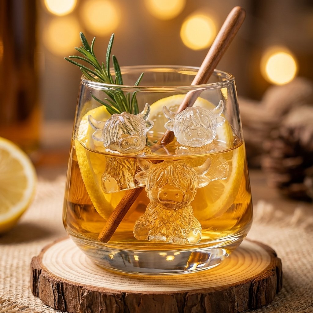 🐮 Mini-Eiswürfelform „Hochlandkuh“ – Niedliche 3D-Eiswürfel für Getränke, Partys und Geschenke