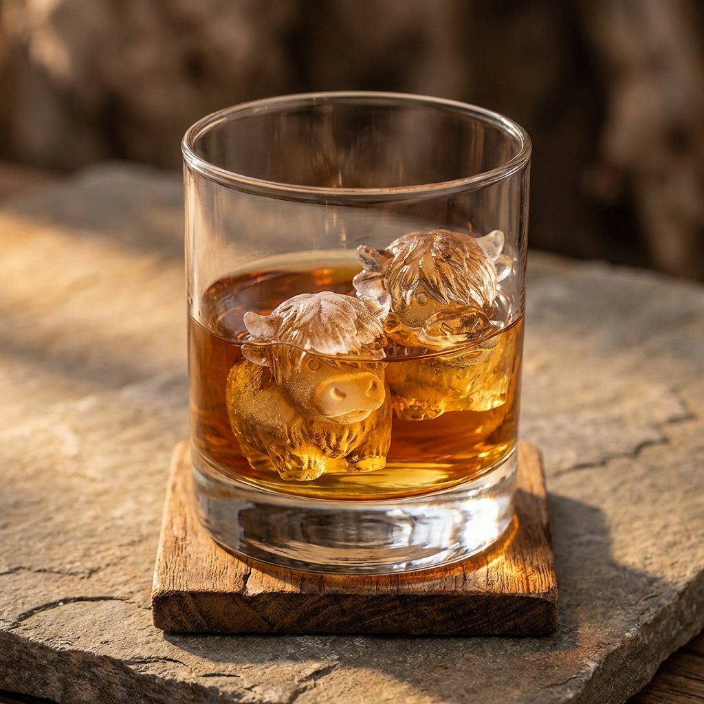 🐮 Mini-Eiswürfelform „Hochlandkuh“ – Niedliche 3D-Eiswürfel für Getränke, Partys und Geschenke